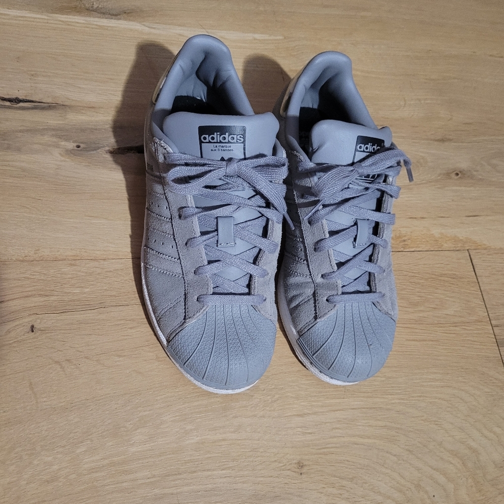 Gray Adidas shoes